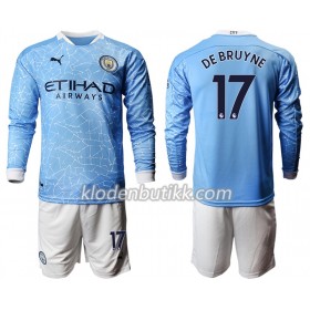 Manchester City Kevin De Bruyne 17 Barn Hjemmedraktsett 2020-2021 Langermet (+ Korte bukser)